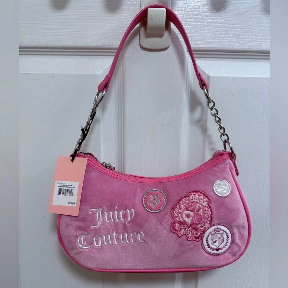 NWT Juicy Couture Cherry Blossom Juicy Girls Rule Shoulder Bag